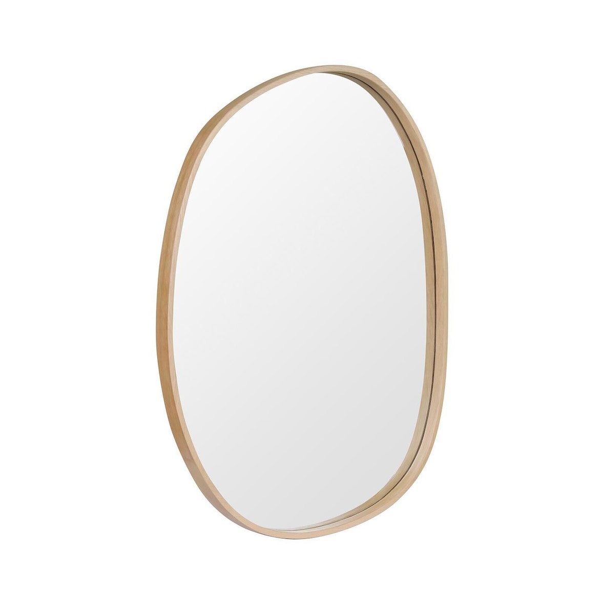Miroir MALO forme organique coloris chêne 60x80cm