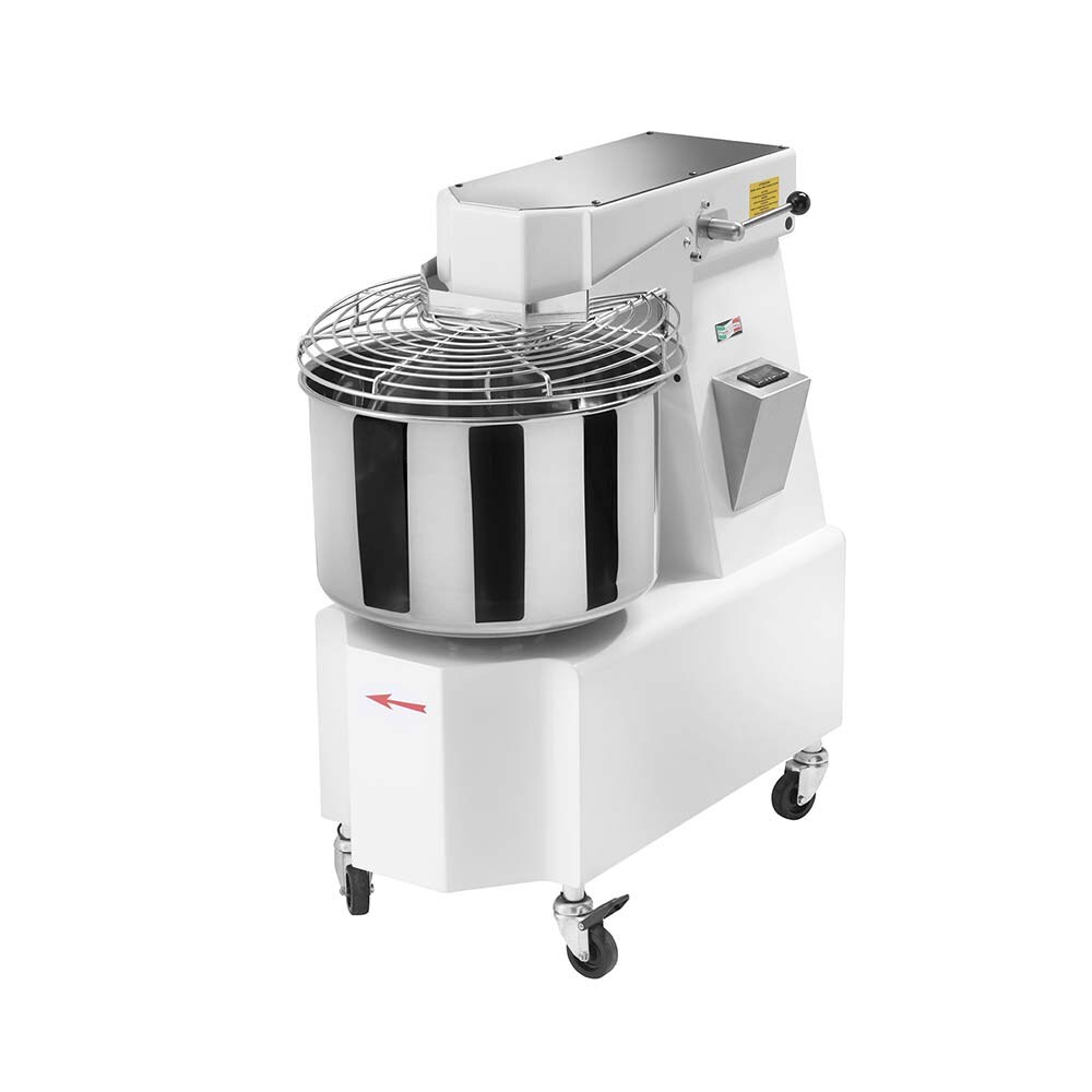 Impastatrice a Spirale Greta 30 - Vasca 30 lt - Inverter, Velocità Regolabile e Inversione - Testa sollevabile
