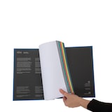 thumbnail of Caderno A4+ capa extra rígida 120H 80G pautado microperfurado 5 faixas cor Navigator Azul