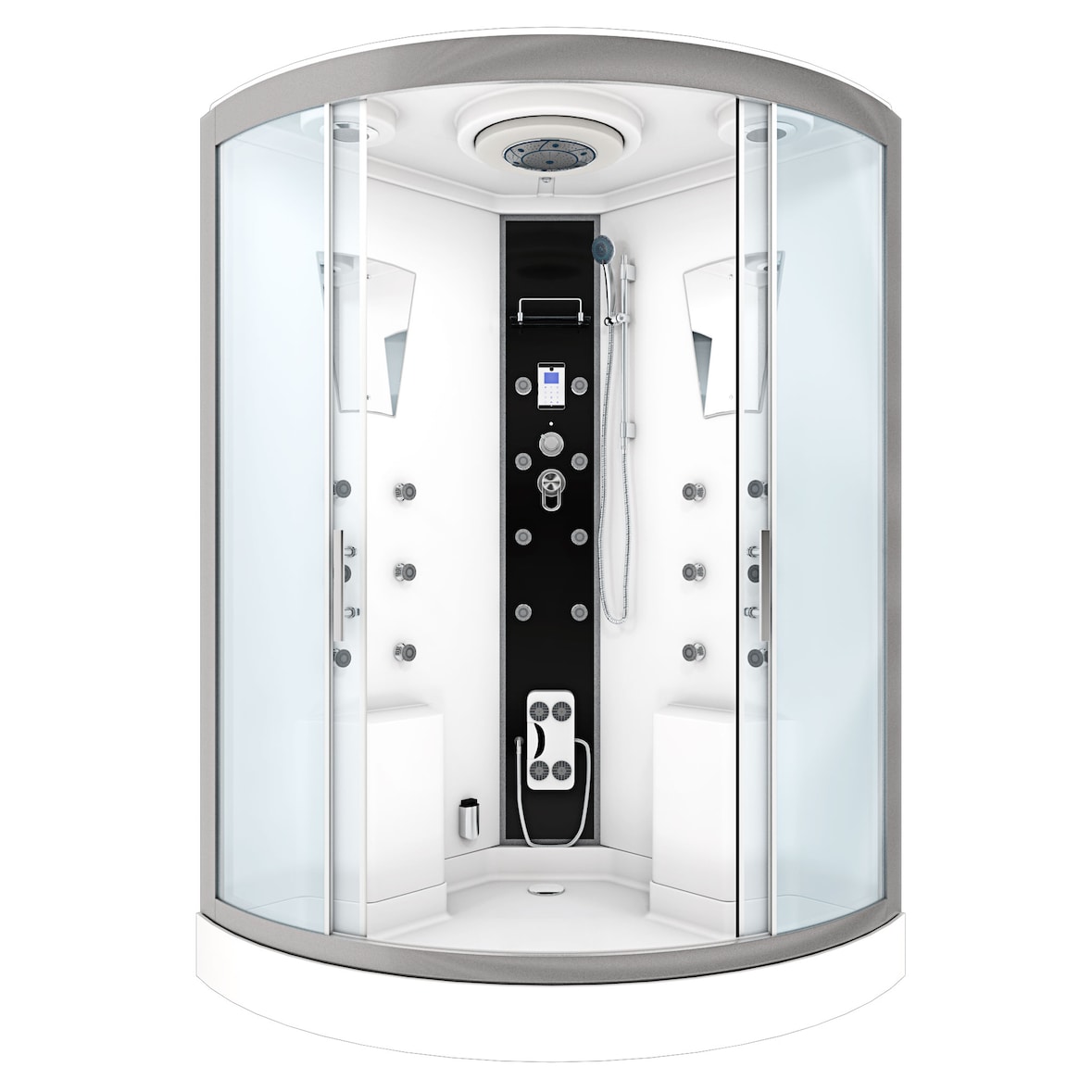 Dusche Duschkabine D26-EH-EA Duschtempel Sauna 130x130 cm OHNE 2K ScheibenVersiegelung