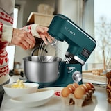 thumbnail of KLAMER Küchenmaschine Classic 1400 W – 5,5 L Rührschüssel aus Edelstahl, Knet-, Rühr- & Schneebesenaufsatz, Timer & LED-Display, stabile Saugnapffüße…