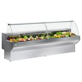 thumbnail of KBS Kühltheke Frischwarenkühltheke 2500x910x1280 mm gebogener Glasaufbau 230 V
