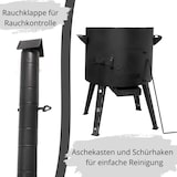 thumbnail of Ø40 Uchag 2mm Stahl Utschak mit Schornstein Abzugsrohr Utschag Campingofen 12L Kazan Kasan Feuerstelle Feldküche Außenküche Eintopfofen Gulaschkanone