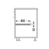 thumbnail of Hailo Tablarauszug 1109739 mit 500 Unterteilung und Auszug Schienen