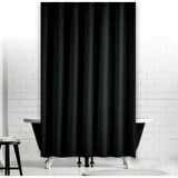 thumbnail of Textil Duschvorhang Uni Schwarz 180x230 cm - Überlänge perfekt für hohe Decken!