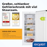 thumbnail of Exquisit Gefrierschrank, 145 Liter, Standgerät, 4-Sterne-Gefrieren, -18 °C, Gefrierschubladen, leise, GS5145-050C weiss