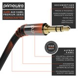 thumbnail of Primewire Klinkenkabel 3,5 mm AUX - Audio Verbindungskabel / Kupplung mit Nylonmantel - 3m