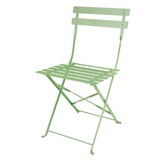 thumbnail of Chaises de terrasse pliantes en acier Bolero vert clair (Lot de 2)