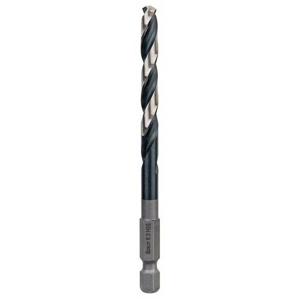 HSS Spiralbohrer Impact Control mit Sechskantschaft, 6 x 57 x 98 mm, 1er-Pack