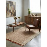 thumbnail of Wollteppich Handgewebt Korbmuster | 200x290cm, 4mm Florhöhe, 14mm Gesamthöhe | Terrakotta | Mit Fransen | Gemütlich | PISA Kollektion | Kadima Design