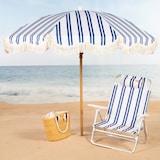 thumbnail of Aktive Sombrilla de playa 8 varillas 200 cm a rayas con flecos