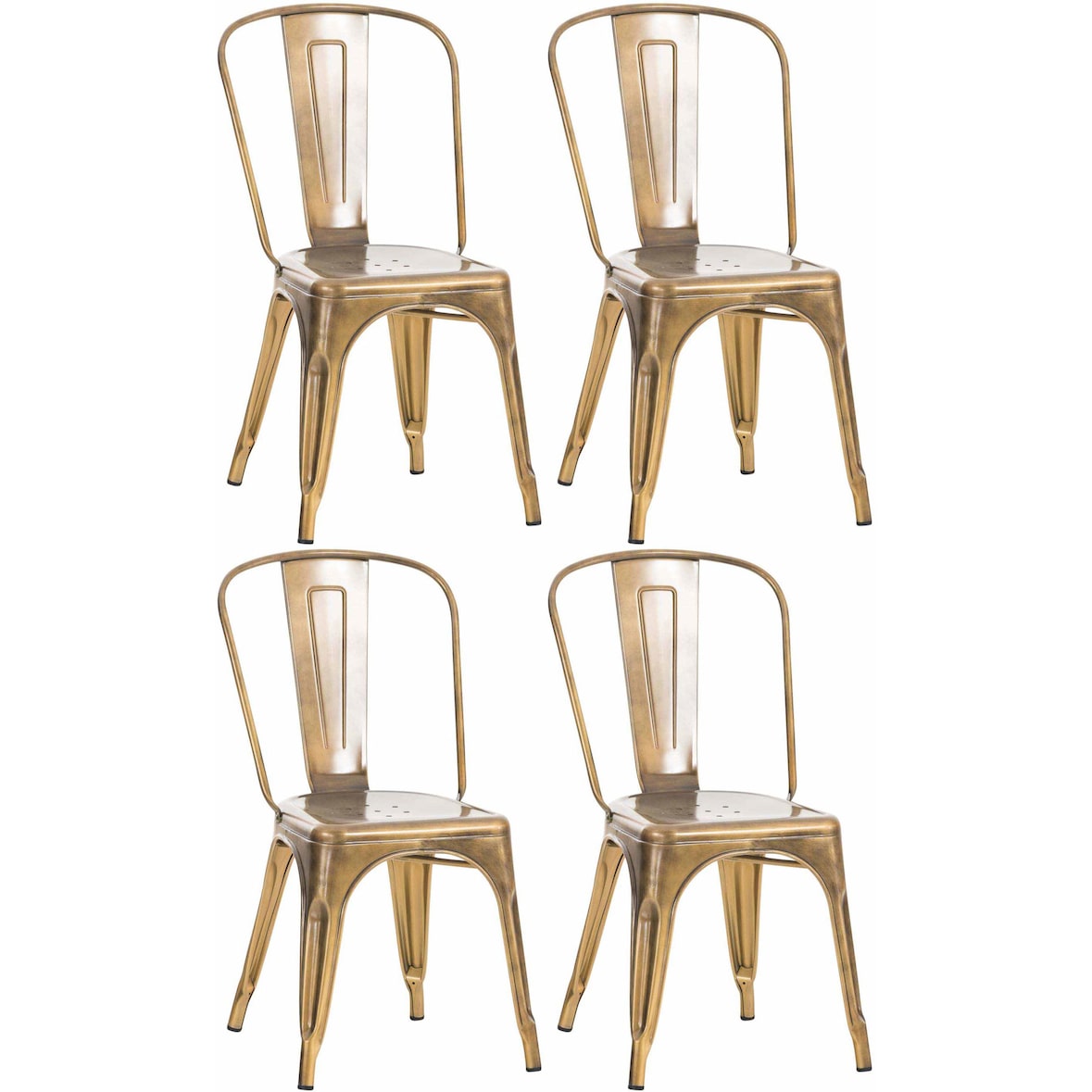 4er Set Stühle Benedikt gold