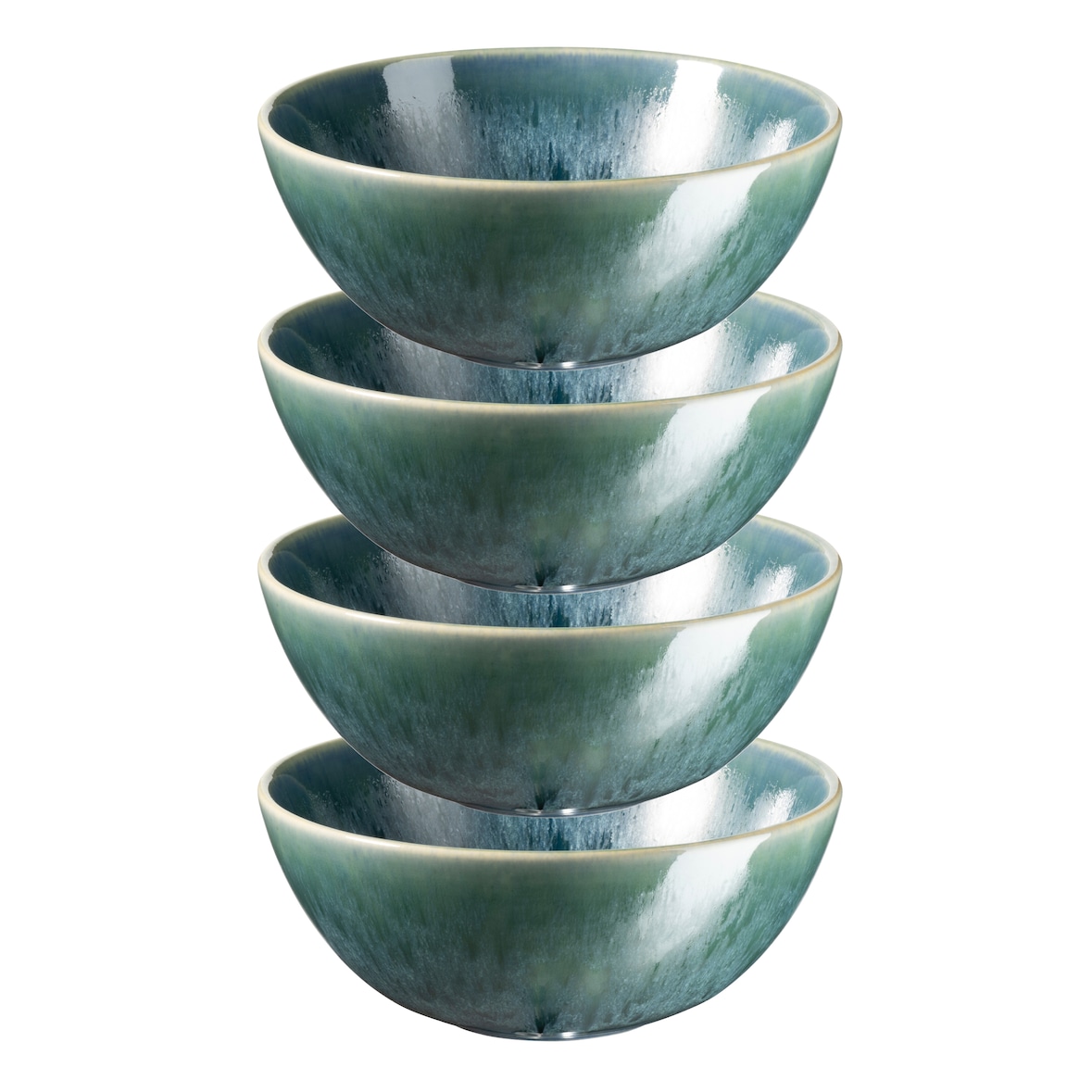 MÄSER Schüssel 15 cm, 4-er Set, BLAU, postsicher, Serie CARELLIA