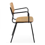 thumbnail of Lote de 2 sillas con reposabrazos de madera