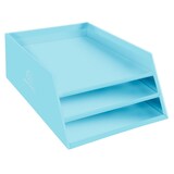 thumbnail of Exacompta 13462D 4x driedelige brievenbak in karton voor A4+ documenten, Aquarel, pastelblauw