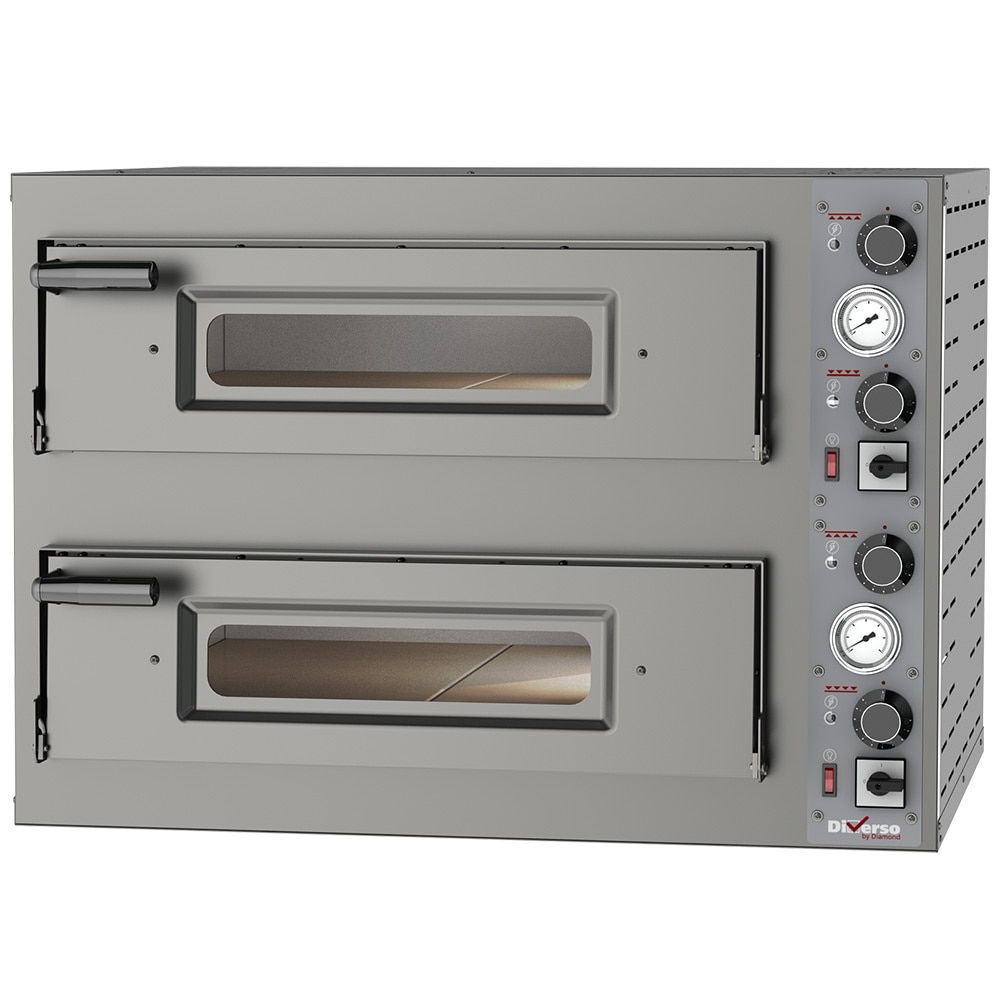 Horno electrico 2x 4 PIZZAS, D.330mm 2 CAMARA