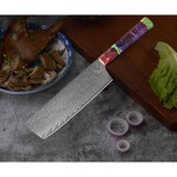 thumbnail of Cleaver Damaskus Küchenmesser, das Metzgermesser Hackbeil und Messer mit scharfer Klinge und unikatem Griff