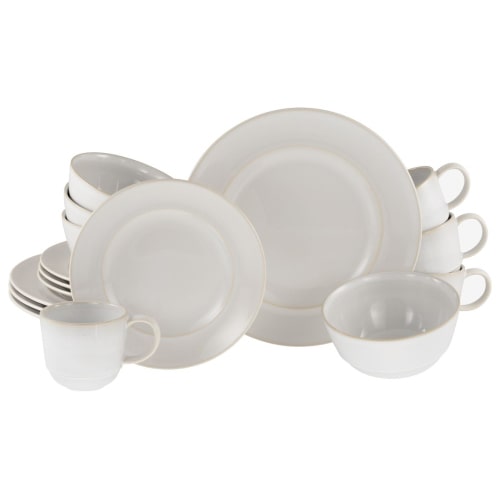 CreaTable Antique Offwhite Kombiservice 16-tlg Steinzeug