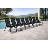 thumbnail of 8er Outdoorstuhl Gartenstuhl Stapelstuhl Metall Anthrazit schwarz