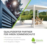 thumbnail of Weide Deluxe | Wand Pergola | Voll Aluminium | 3 x 3,6 M | Lamellendach Ivory Sand