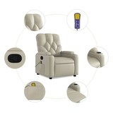 thumbnail of vidaXL Massagesessel Creme Kunstleder