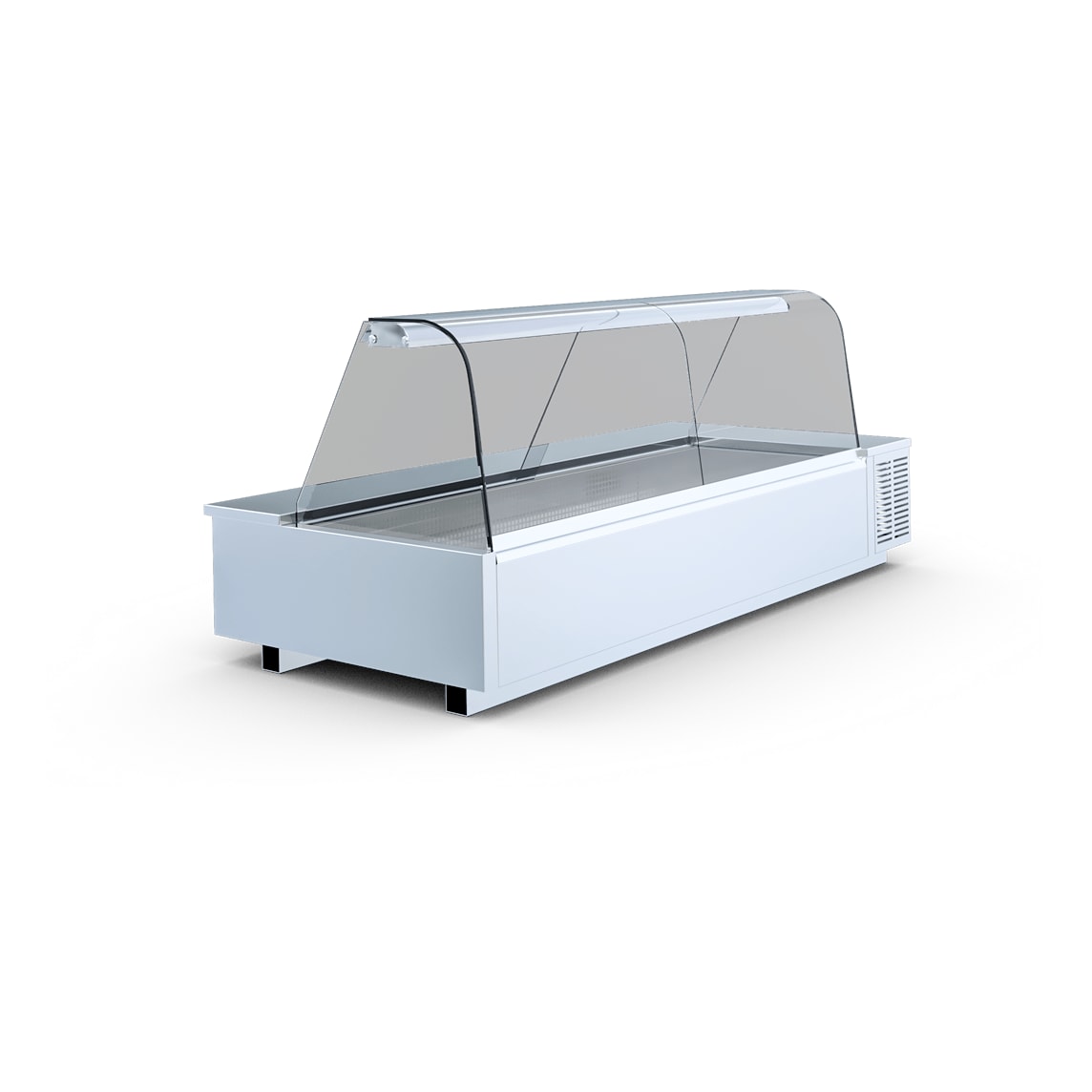 Gastro Kühlaufsatztheke Kühltheke Theke Aufsatztheke Kühlvitrine 1205x765x710 mm, 90 L