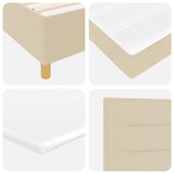 thumbnail of vidaXL Boxspringbett mit Kopfteil Creme 200 x 90 cm Stoff