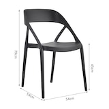 thumbnail of METRO PROFESSIONAL Cadeira empilhável com braços, plástico, preto