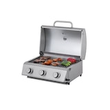 thumbnail of Tarrington House Barbacoa de gas de sobremesa de 3 quemadores Cathan, acero inoxidable, 62 x 47 x 35 cm, 6.6 kW, con rejilla, plata