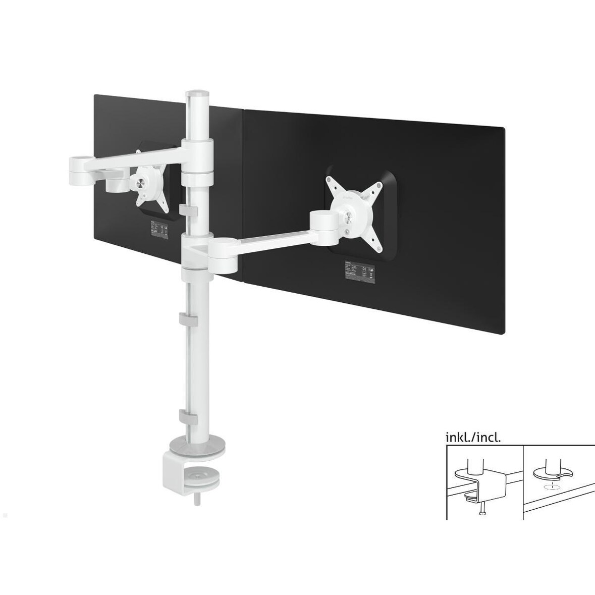 Dataflex Viewlite Dual Monitor Tischhalterung (58.140), weiß