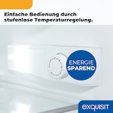 thumbnail of Exquisit Kühlschrank ohne Gefrierfach, 133 Liter, Vollraumkühlschrank freistehend, Türanschlag Wechselbar, KS516-V-H-010E weiss