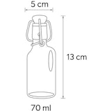 thumbnail of Mini Glazen Beugelflessen - Set van 6 - 70 ml - Transparant