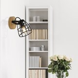 thumbnail of Applique Industrial-Nordico Visione Acciaio Nero Marrone 1 Luce E14