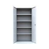 thumbnail of Lüllmann® Flügeltürenschrank, 5 OH, 1950 x 925 x 422 mm, lichtgrau/feuerrot