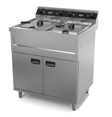 Freidora eléctrica 2X12 litros, 2X9 kW