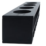 thumbnail of Weinregal HWC-P21, Glas-/Flaschenhalter Wandbar Regal für 4 Flaschen/6 Gläser Holz FSC®-zertifiziert 12x48x12cm ~ schwarz