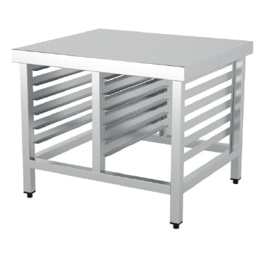 Mesa Soporte Horno - 2 Cuerpos de Guia - Bandejas 600x400   1000x750x700 Acabado Satinado - INSEHOST