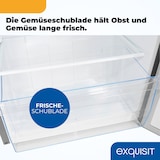 thumbnail of Exquisit Kühlschrank ohne Gefrierfach, 5 Ablagen, 242 Liter, Vollraumkühlschrank 143 cm hoch, KS5320-V-H-010E inoxlook