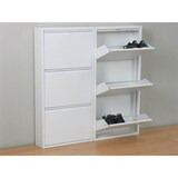 thumbnail of Pisa Schuhschrank mit 6 Klappen/ Türen in Metall weiss.Fertig montiert geliefert.