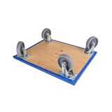 thumbnail of 2 x Möbelroller (600 x 500 x 165 mm) 300 kg Traglast Gummi-Lenkrollen spurloses Rollverhalten Möbelhund BB-Verpackungen