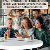 thumbnail of IvoQ Set van 2 Statafels Wit – Inclusief 2 Witte Stretchhoezen – Ø80 x 110 cm – Opvouwbaar – Partytafels voor Feest, Tuin & Event