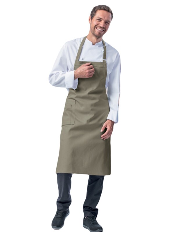 Leiber Avental Peitilho Unissexo. L95xA75 cm. Oliva Soft