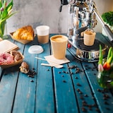 thumbnail of BIOZOYG 500 Stück Riffelbecher 250 ml / 10 oz Kaffee To Go Pappbecher, ungebleicht braun, Einwegbecher, Nachhaltig, Biologisch Abbaubar, Einwegbecher