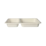thumbnail of PAPSTAR 125 Siegelschalen, Zuckerrohr 2-geteilt 850 ml 3 cm x 17,5 cm x 22,5 cm weiss