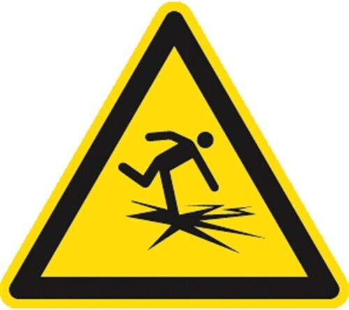 Schild Warnung vor dünnem Eis ISO 20712-1, Alu, 400 mm SL