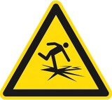 thumbnail of Schild Warnung vor dünnem Eis ISO 20712-1, Alu, 400 mm SL