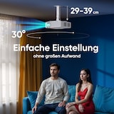 thumbnail of ONKRON Halterung Beamer Decke & Wand bis 10 kg, höhenverstellbar, Weiß K3A