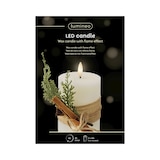 thumbnail of LED Kerze mit Timerfunktion 7,5x13cm Wachs - flackernde Flamme Echtwachskerze Adventskerze batteriebetrieben Weihnachtskerze Rustik Creme Warmweiß