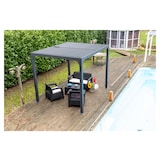 thumbnail of HABRITA Pergola Bioclimatique Aluminium Balcon Et Terrasse 7,20 M2 Gris Anthracite per2430bi