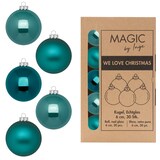 thumbnail of 30 Weihnachtskugeln 6cm Glas Christbaumkugeln Weihnachtsbaumkugeln petrol türkis